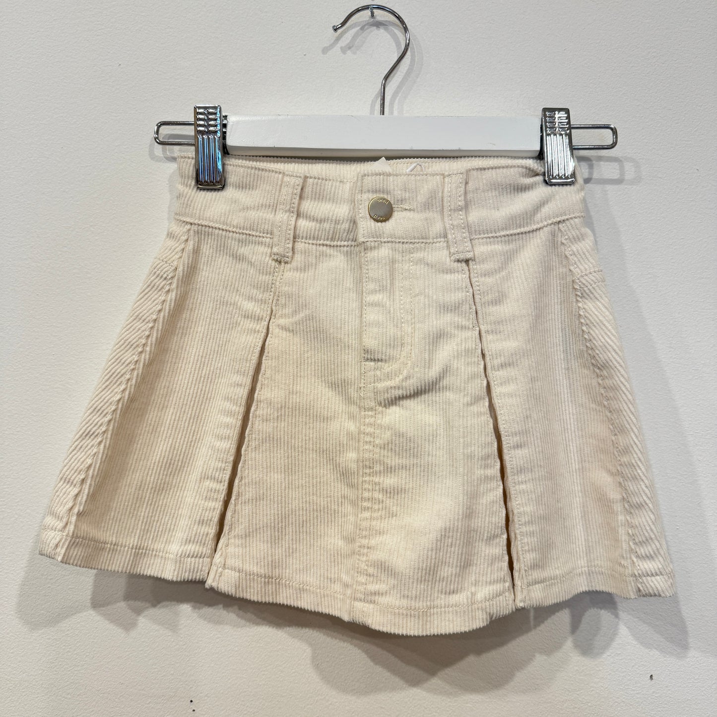 SEED cream cord skirt, 4