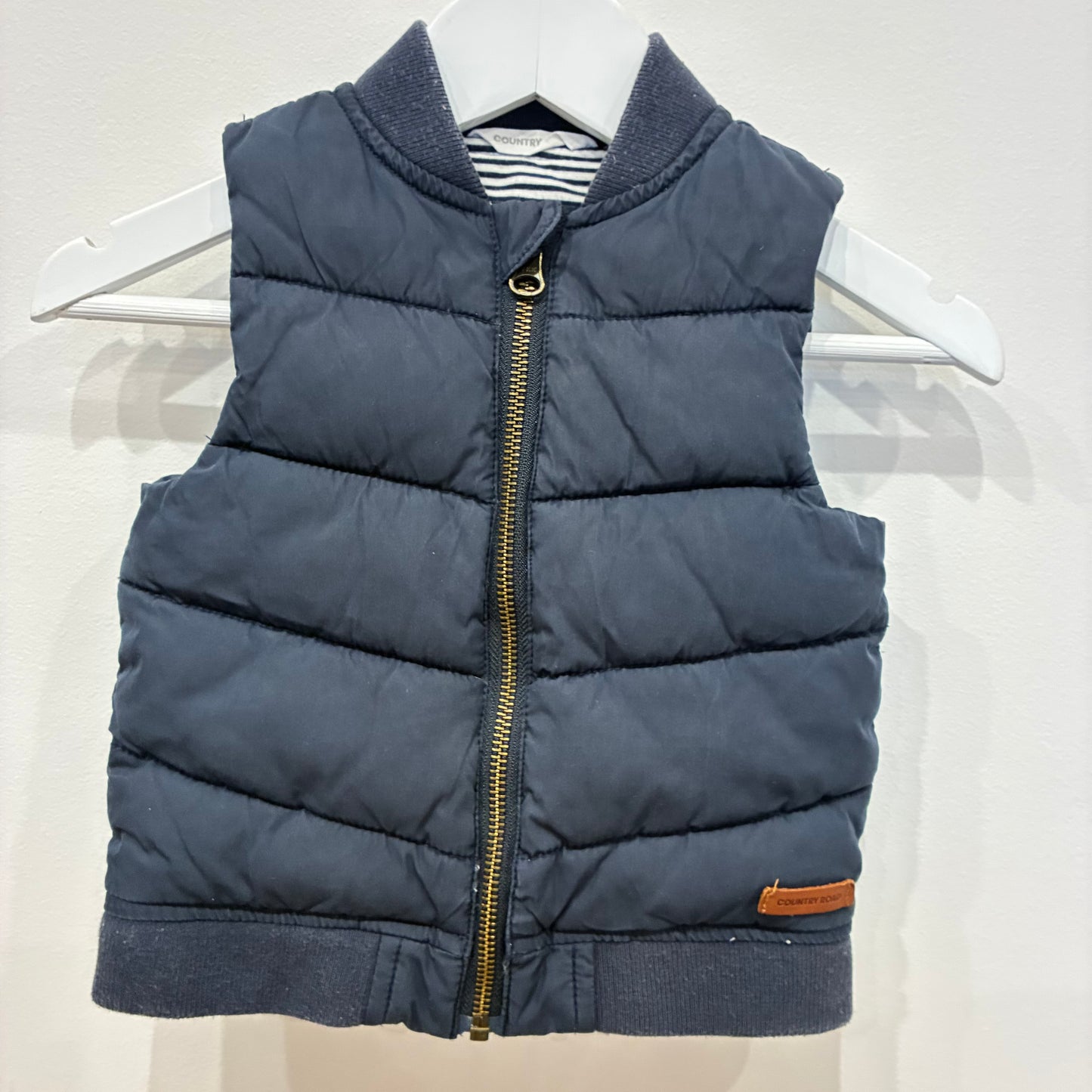 COUNTRY ROAD Navy Vest, 12-18m