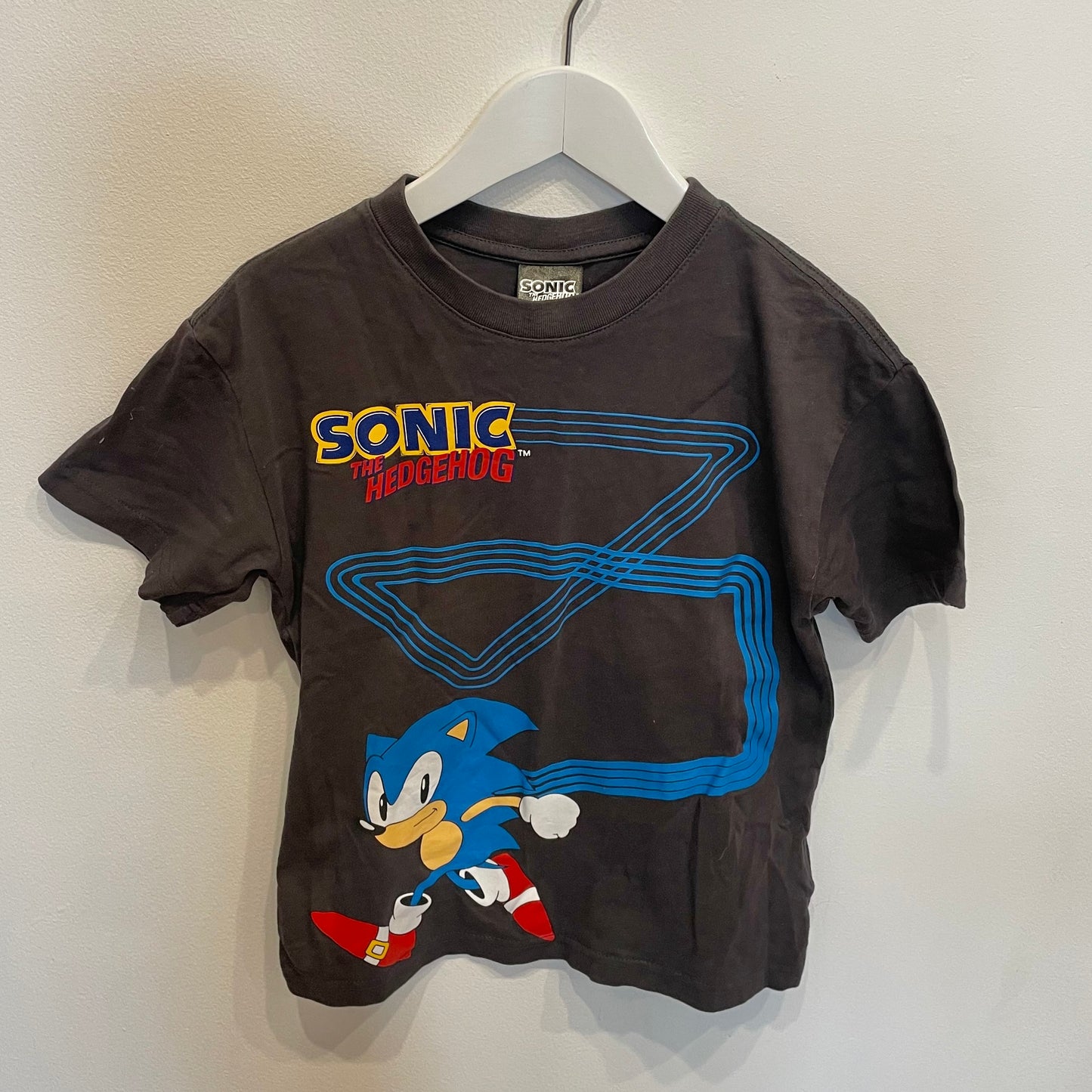 COTTON ON Sonic T-Shirt Dark Grey, size 5