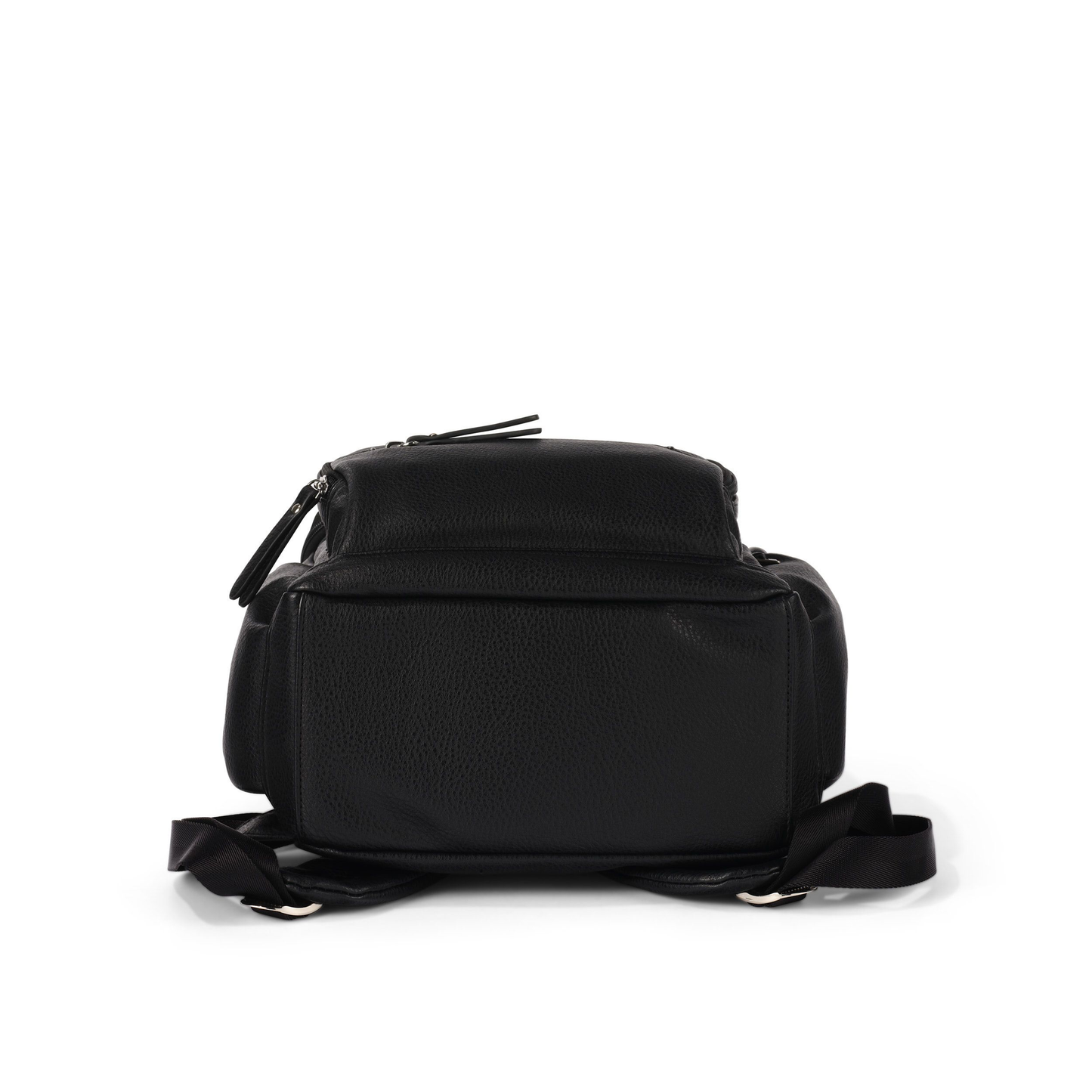 Mini Signature Backpack, Black Vegan Leather