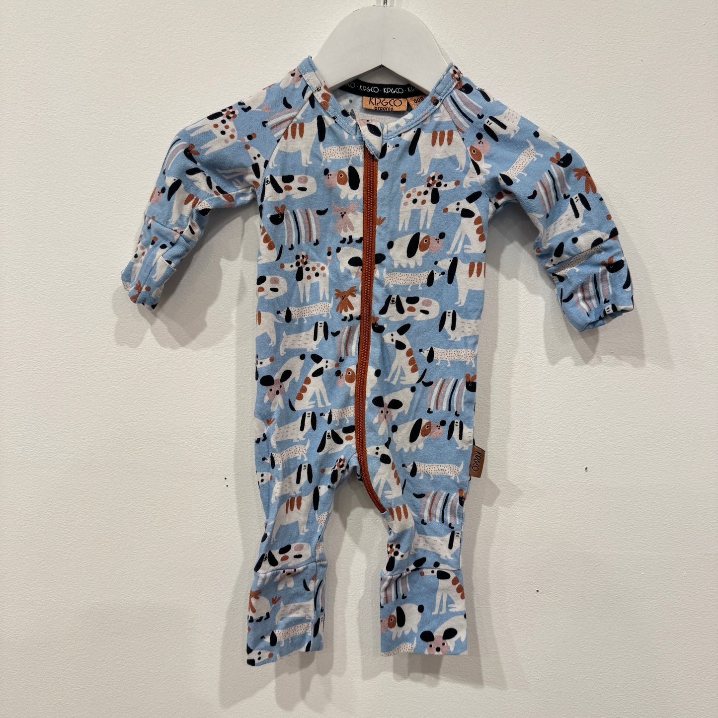 KIP + CO Dog Zipsuit, 0-3m