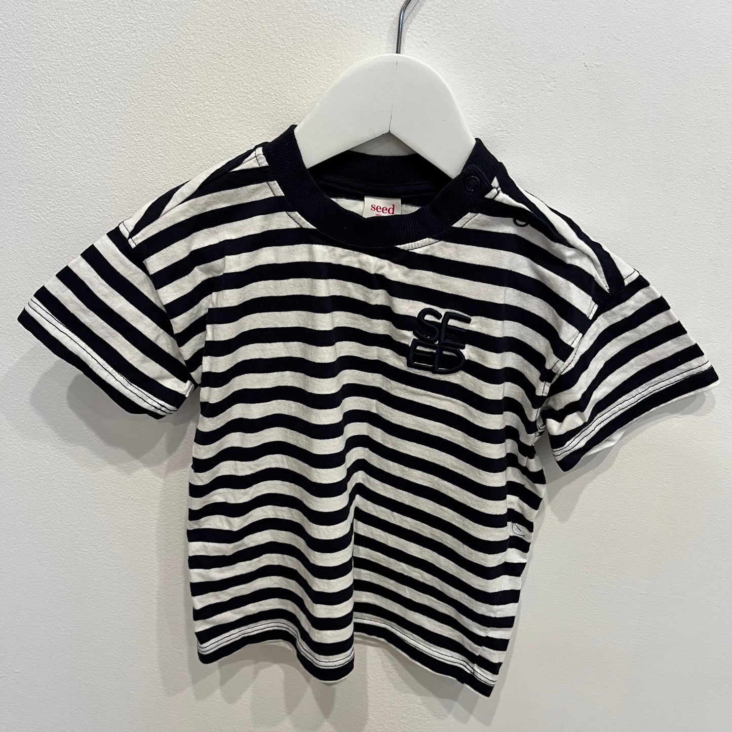 SEED navy/white T-shirt, size 1