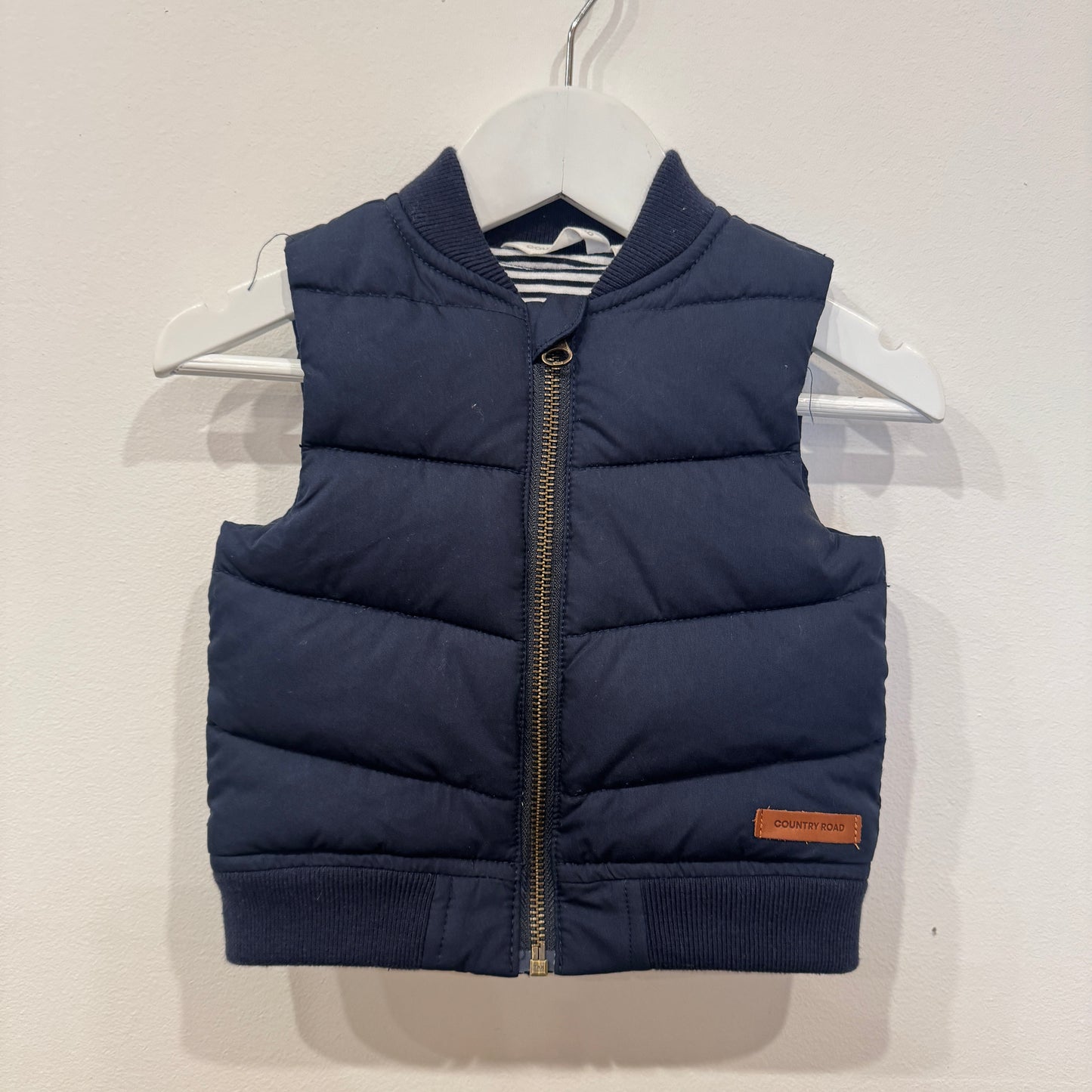 COUNTRY ROAD Navy Puffer Vest, 3-6m