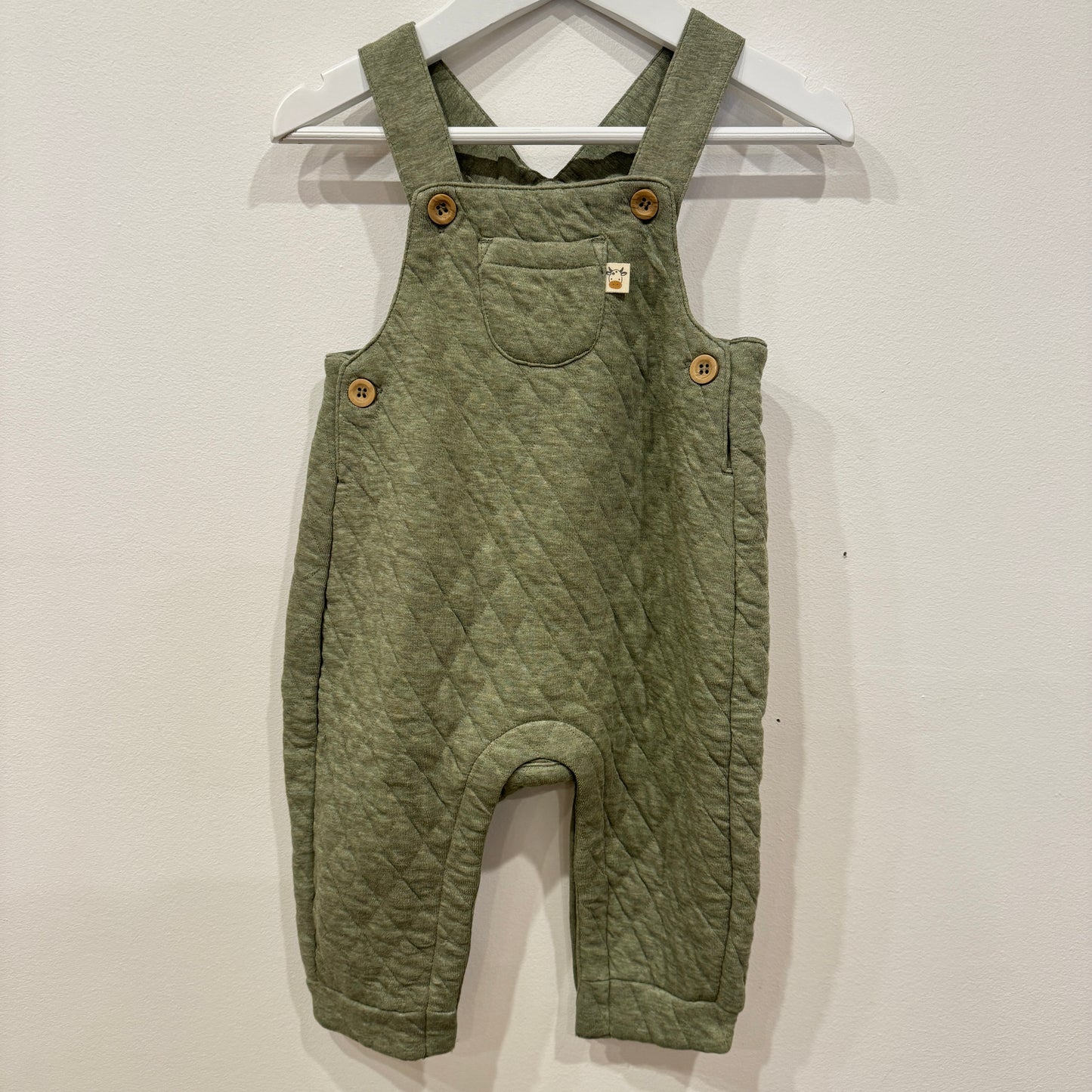 PURE BABY Green Overalls, 3-6m
