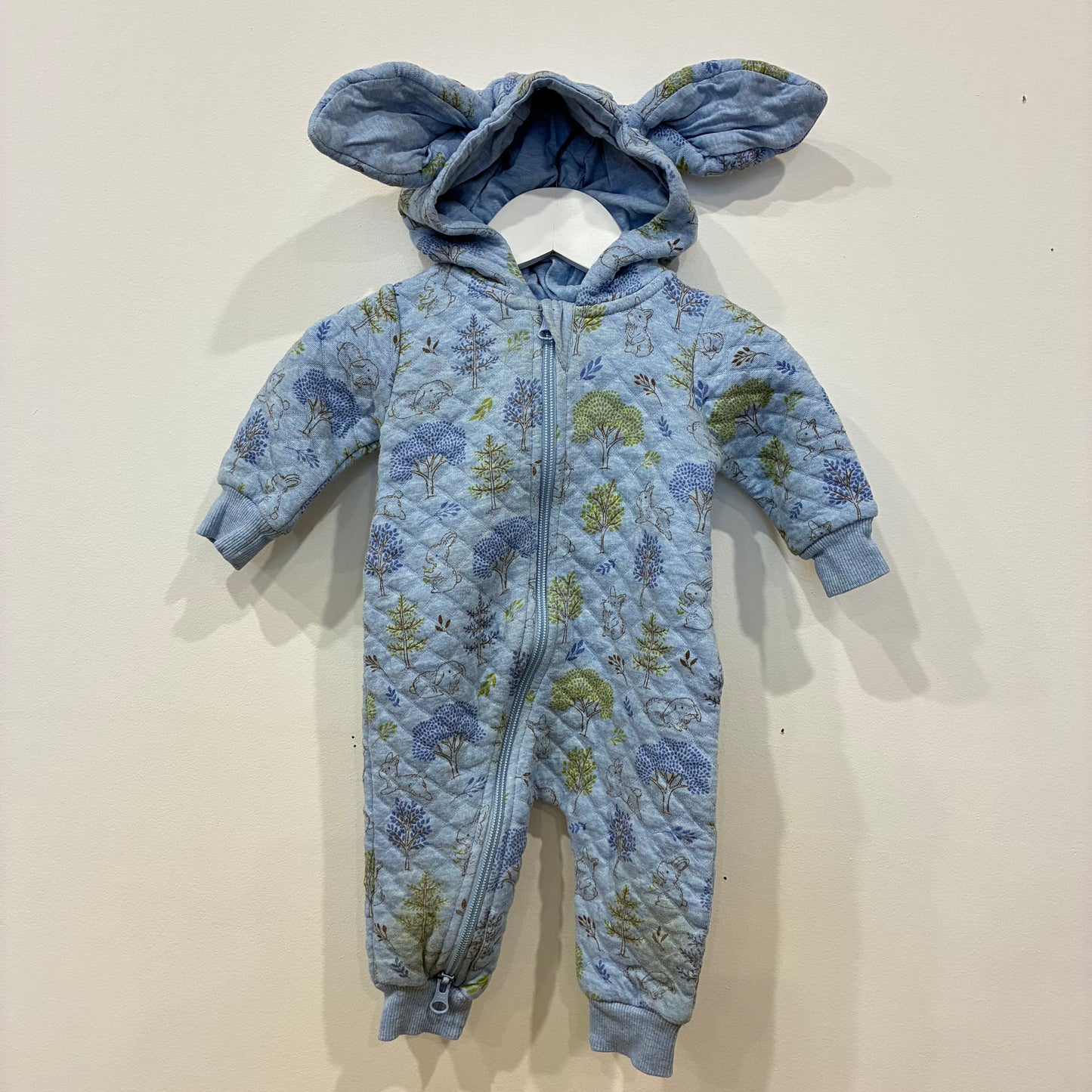 PURE BABY Bunny Overall, 3-6m