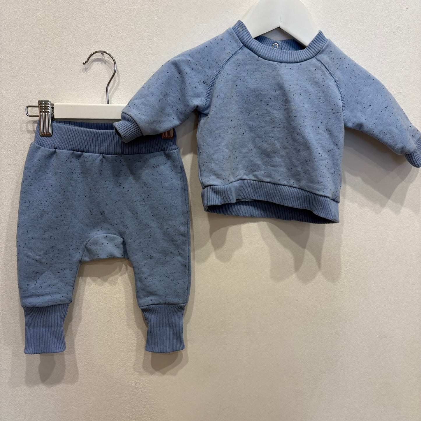 COTTON ON blue speckle set, size 0-3m