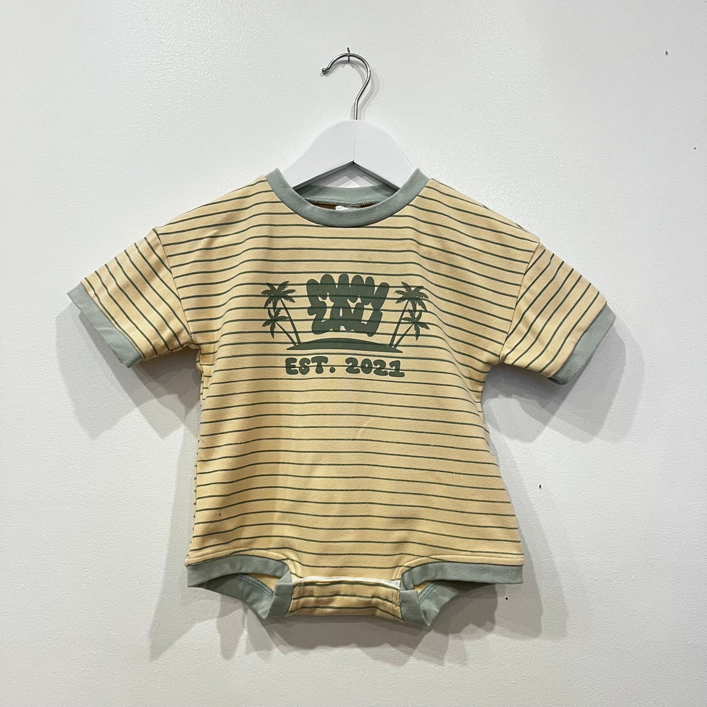 MINI ZALI Green Stripe Bodysuit 1
