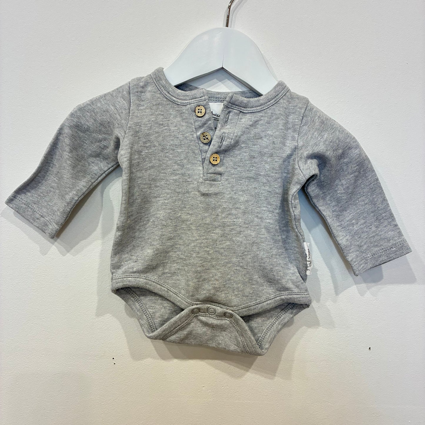 ASTER&OAK Grey Bodysuit, 0-3m