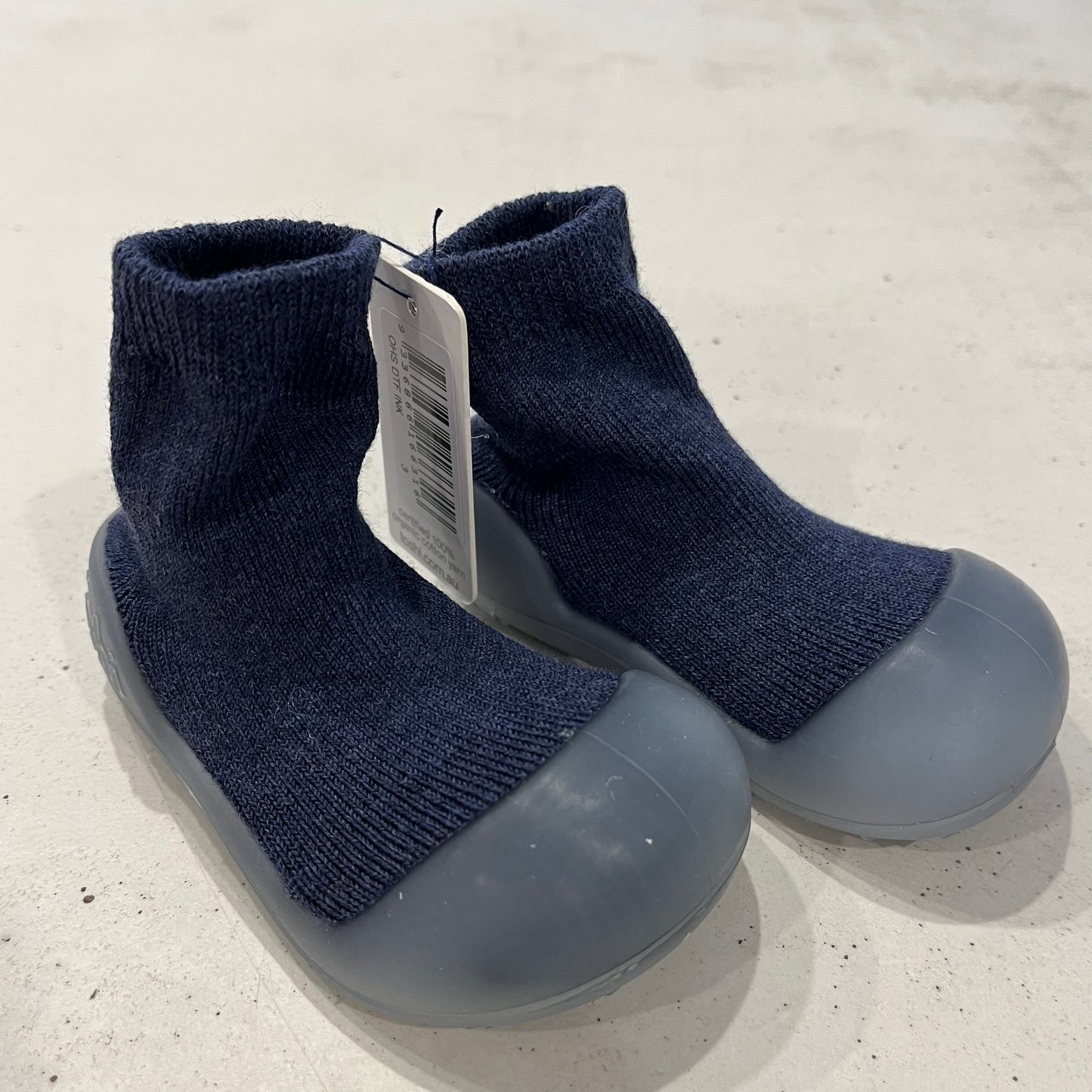 TOSHI Navy Hybrid Walking Socks, 6-12m