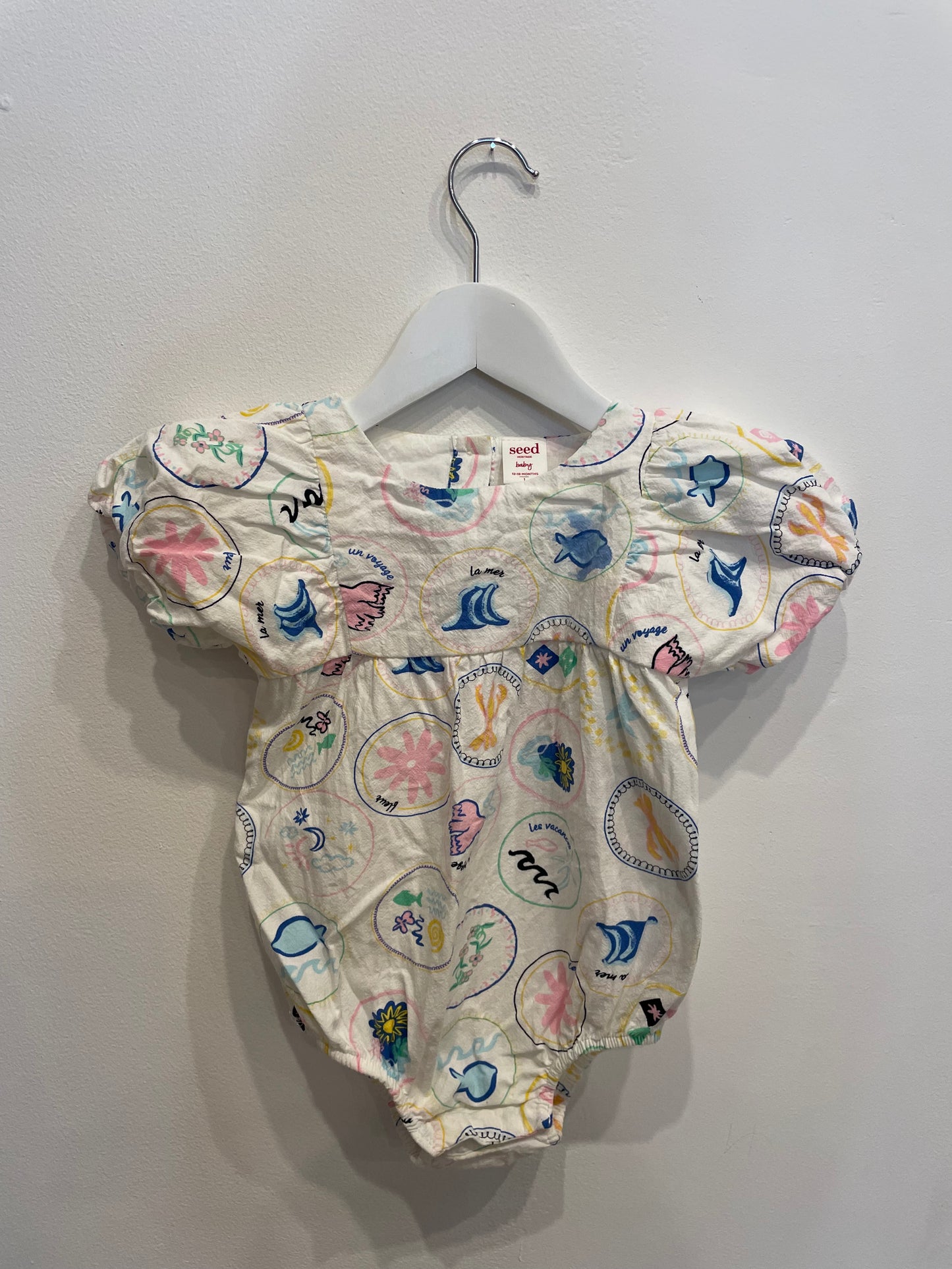 SEED La Mer Romper, size 12-18m