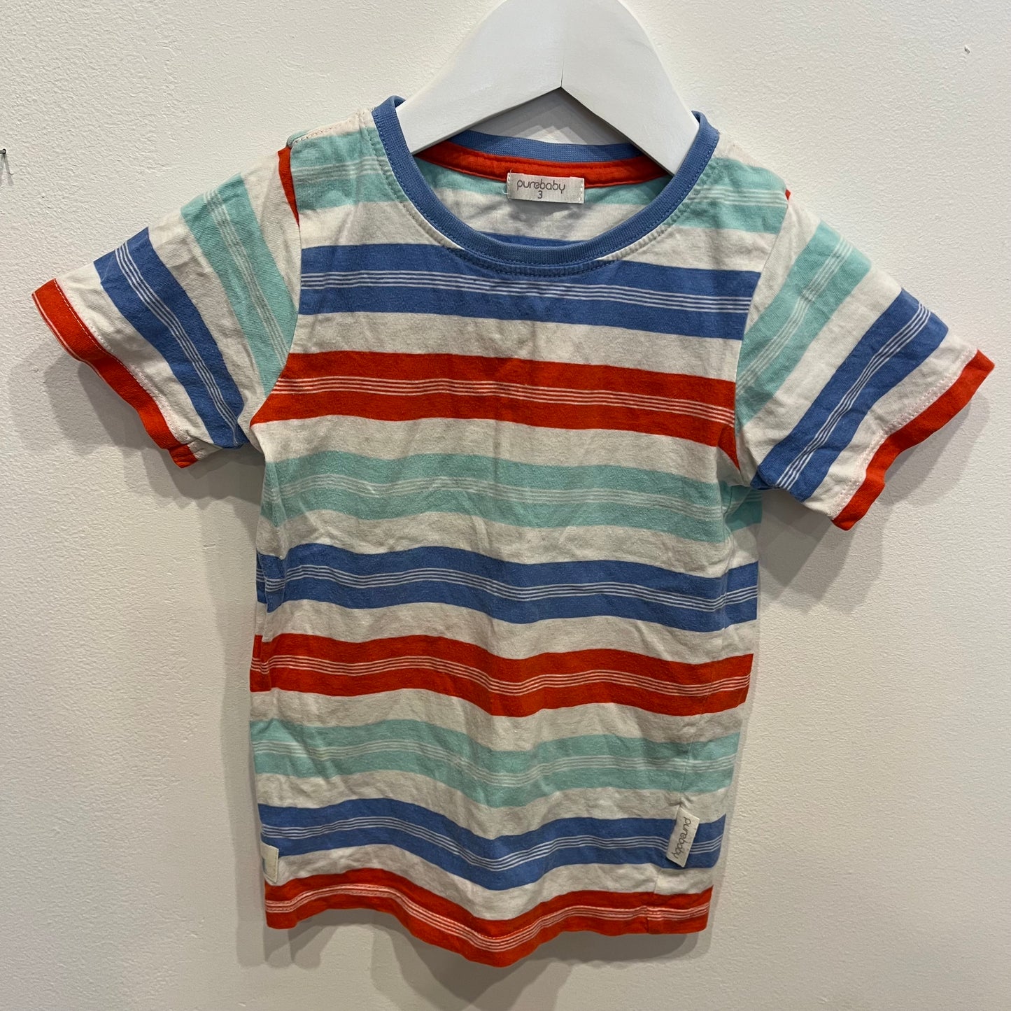 PUREBABY stripe t-shirt, size 3