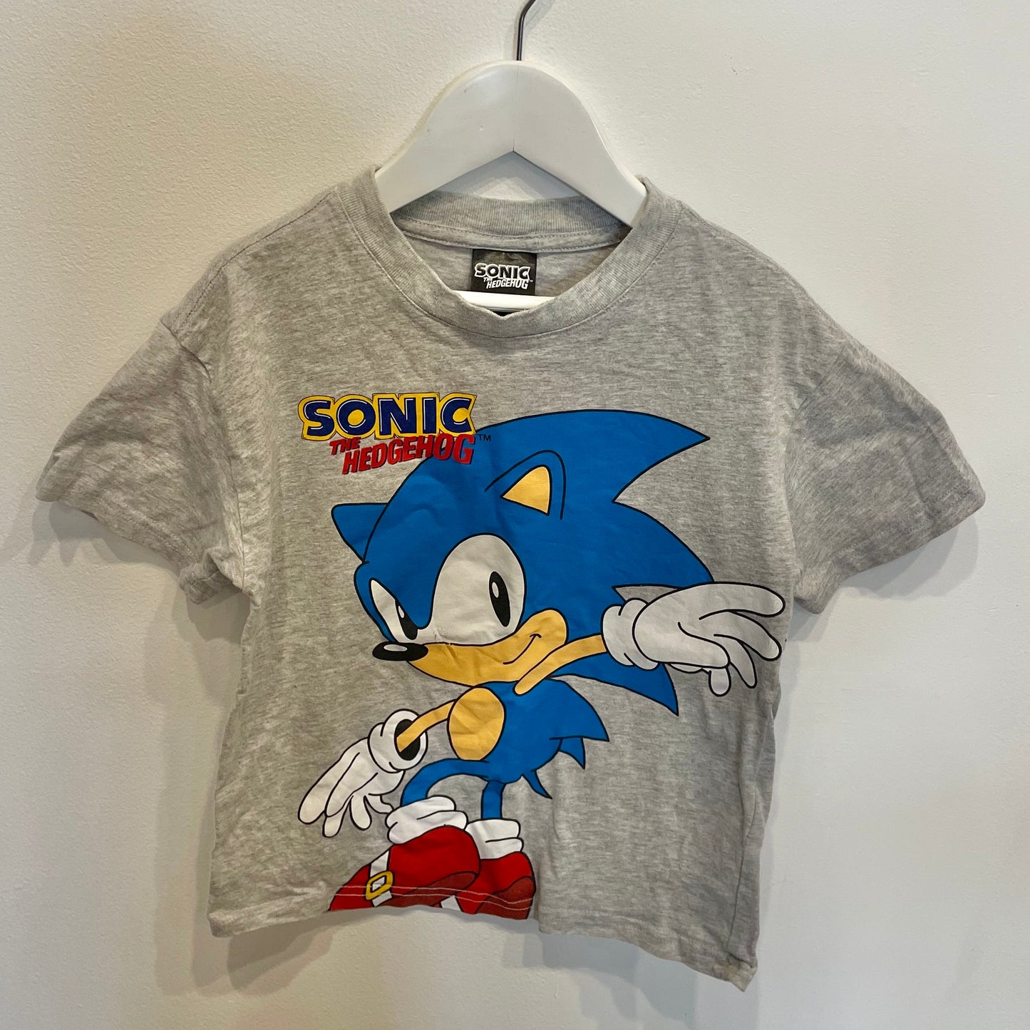 COTTON ON Sonic T-Shirt Light Grey, size 5