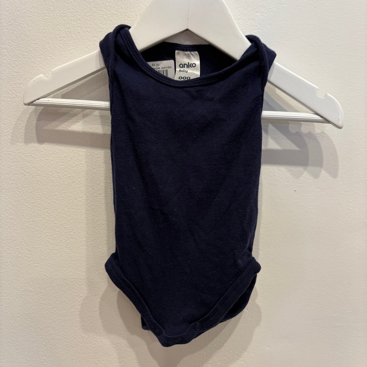 ANKO navy singlet, size 0-3m