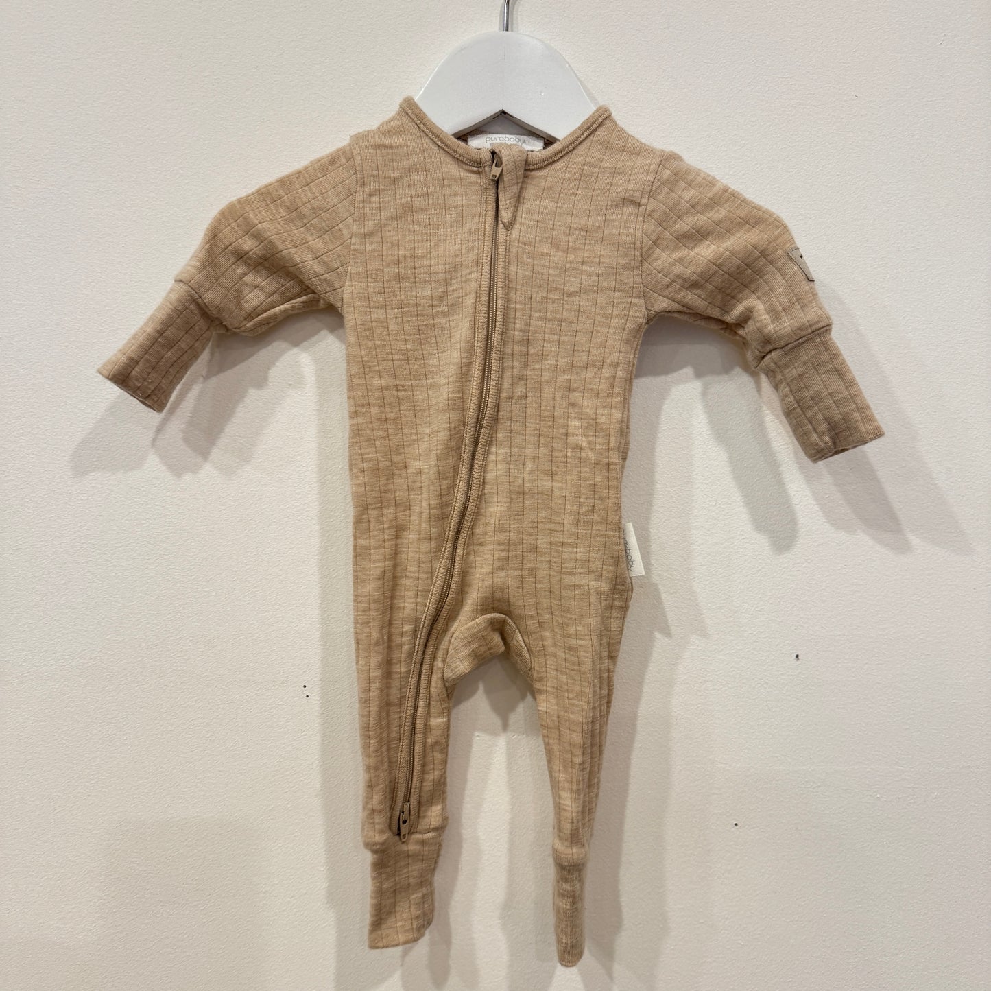 PURE BABY Merino Onesie, 0-3m