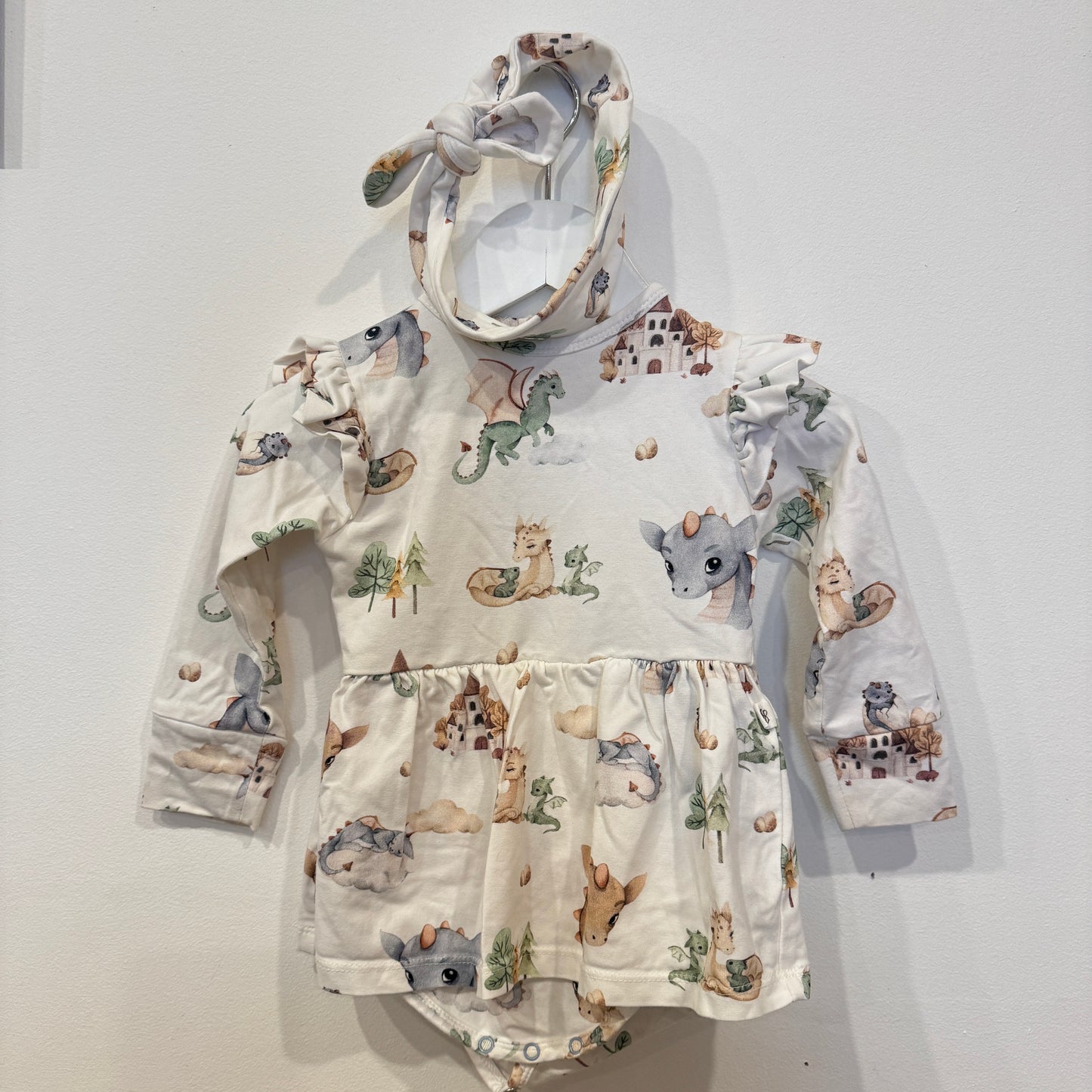 SNUGGLEHUNNY bodysuit/dress w headband, 6-12m
