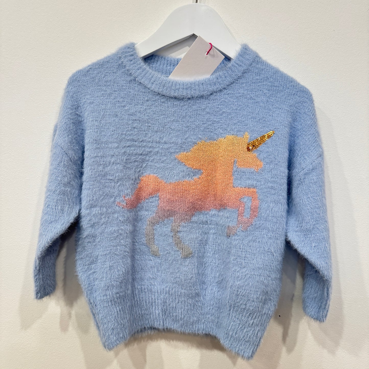 MILKSHAKE blue unicorn jumper, 3