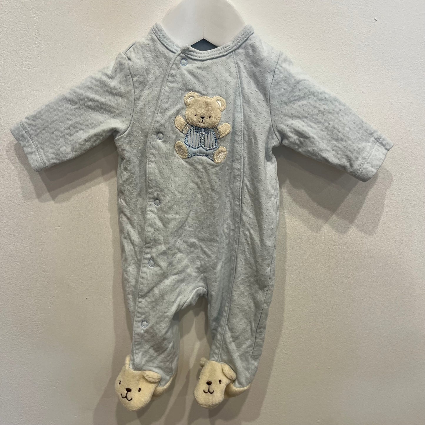 LITTLE ME Blue Teddy Onesie, size Newborn