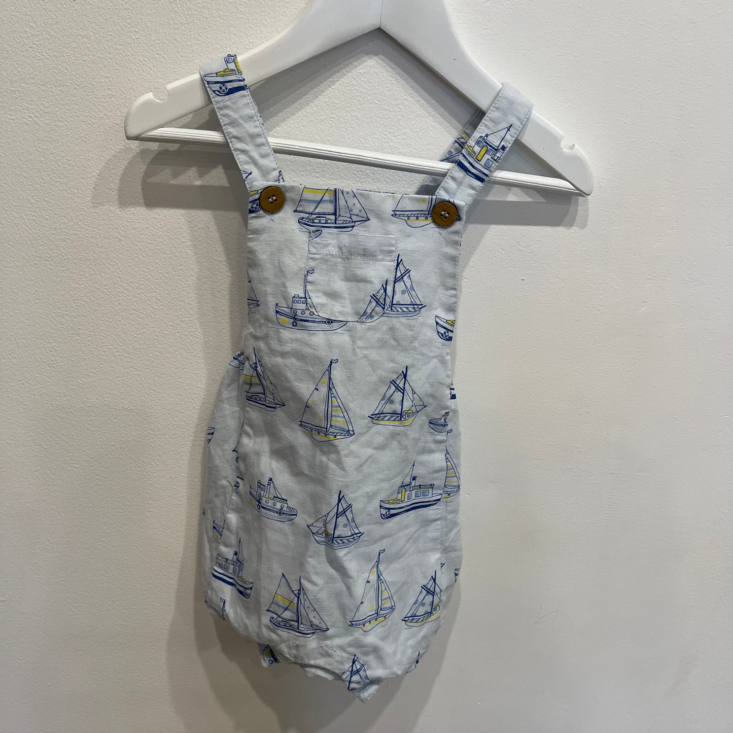 PUREBABY yacht romper, size 1
