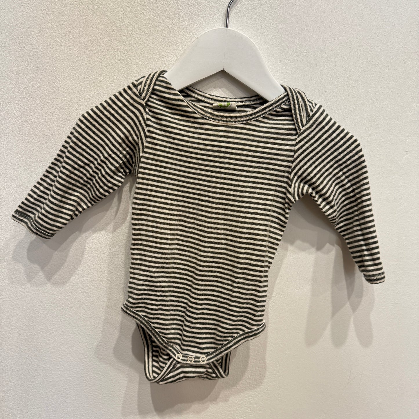 NATURE BABY Green Stripe Bodysuit, 3-6m