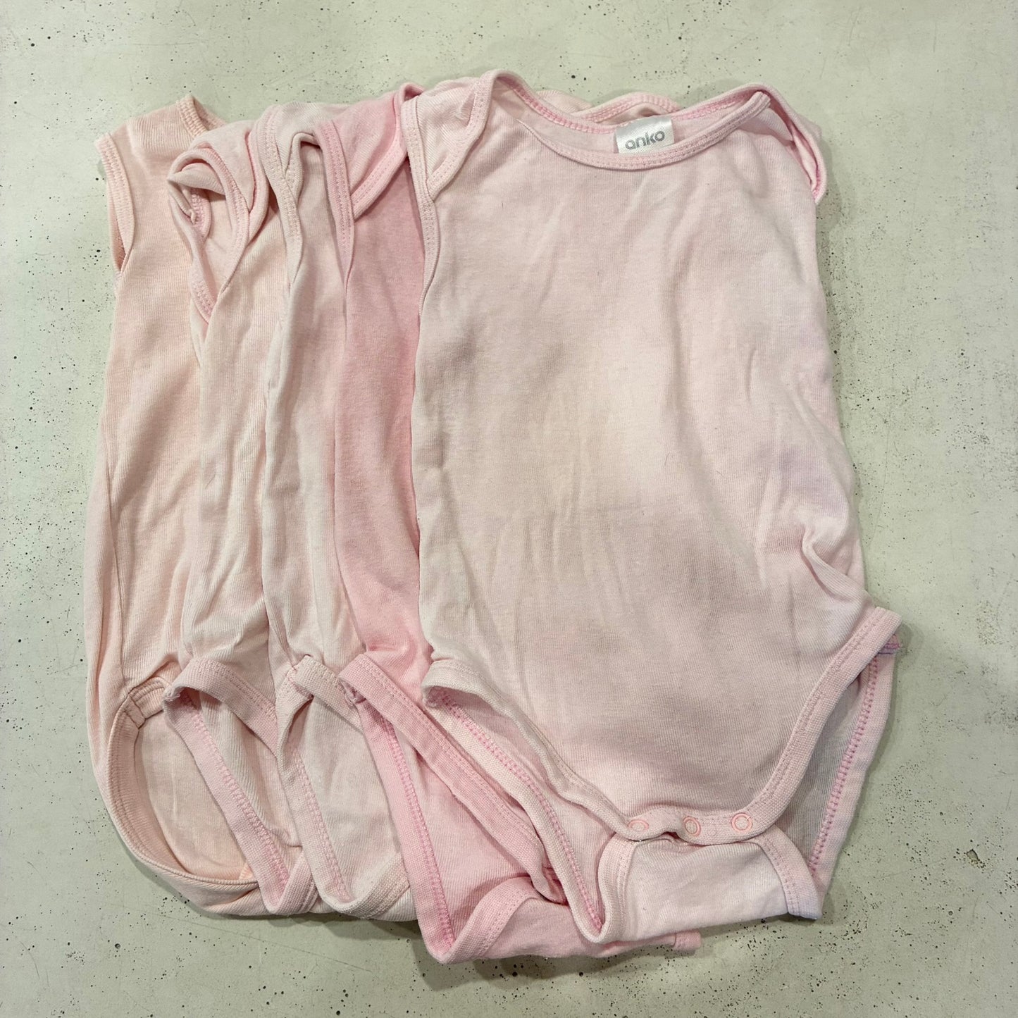 ANKO 5 Pink Bodysuits, 6-12m