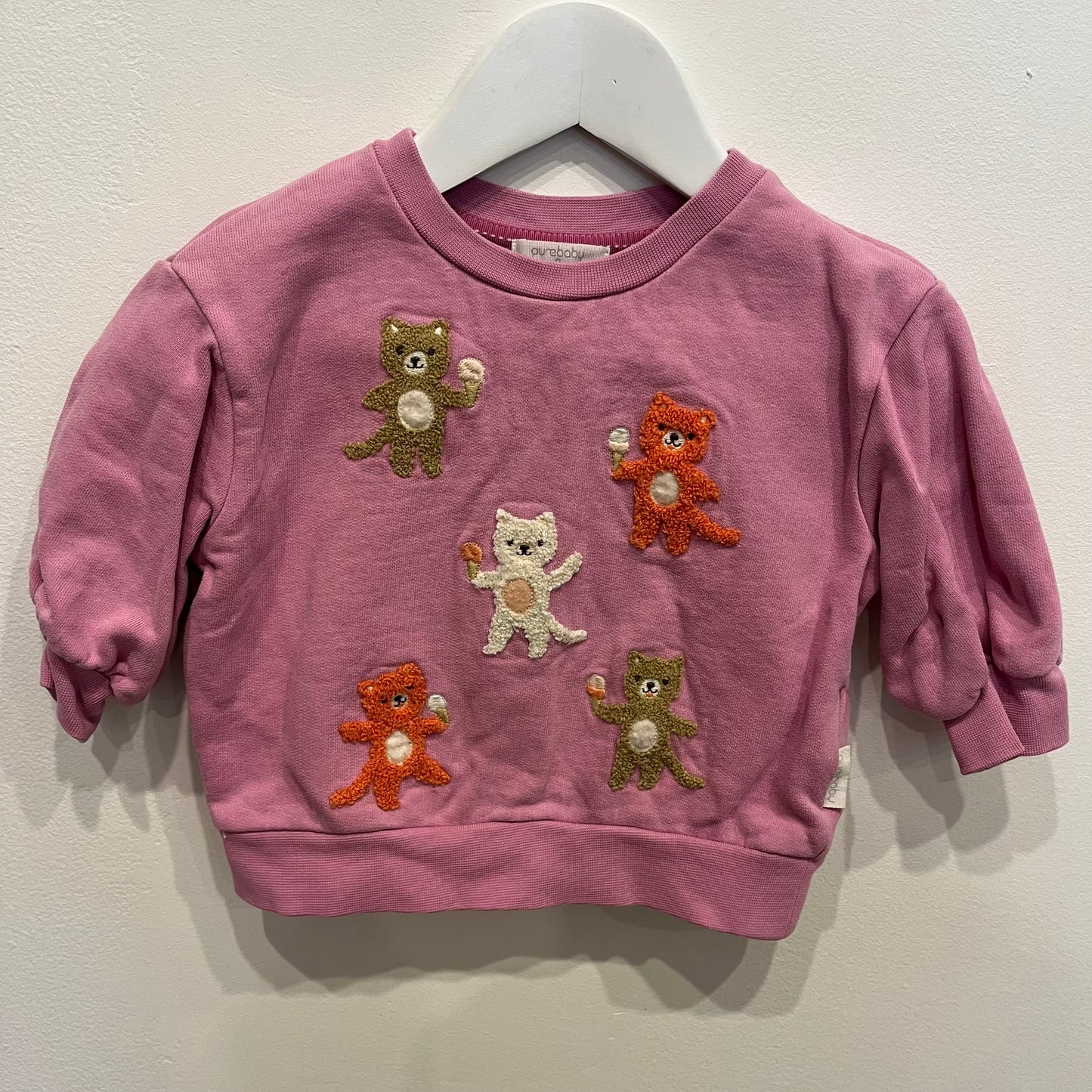 PUREBABY kitten jumper, size 6-12m