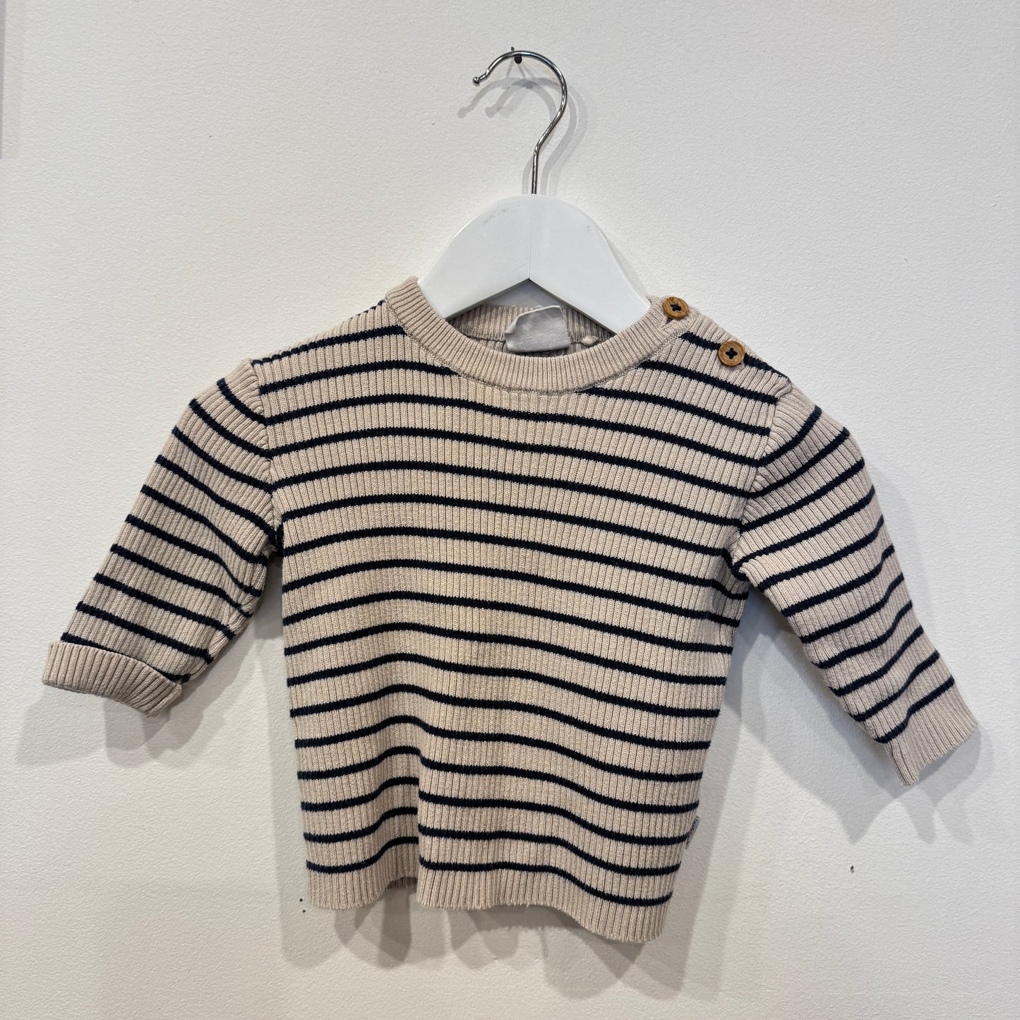 JACK + MILLY Cotton stripe jumper, 3-6m