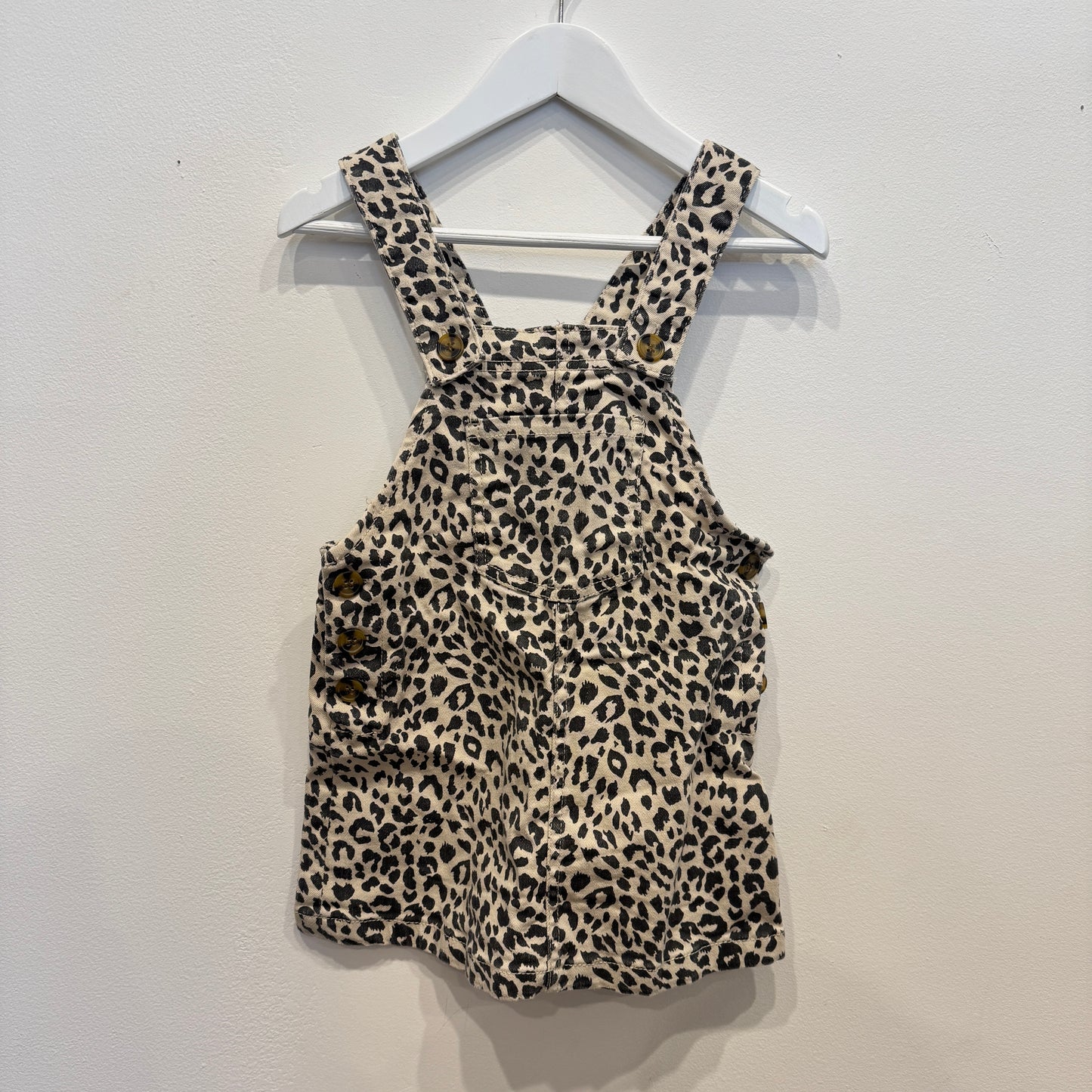 COTTON ON Leopard Denim Pinafore, 4