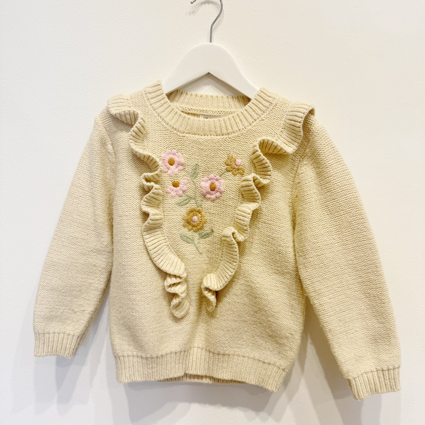 Cotton On Kids, Flower Frill Jumper Size 5-6