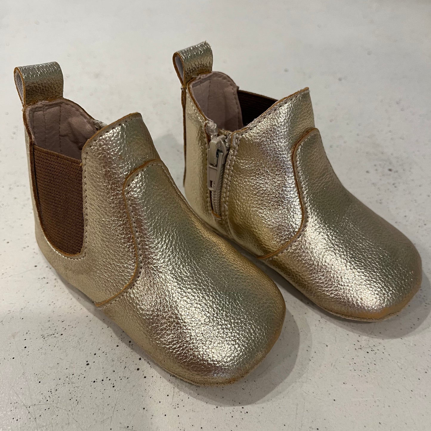 SEED Gold Boots, size 6-12m