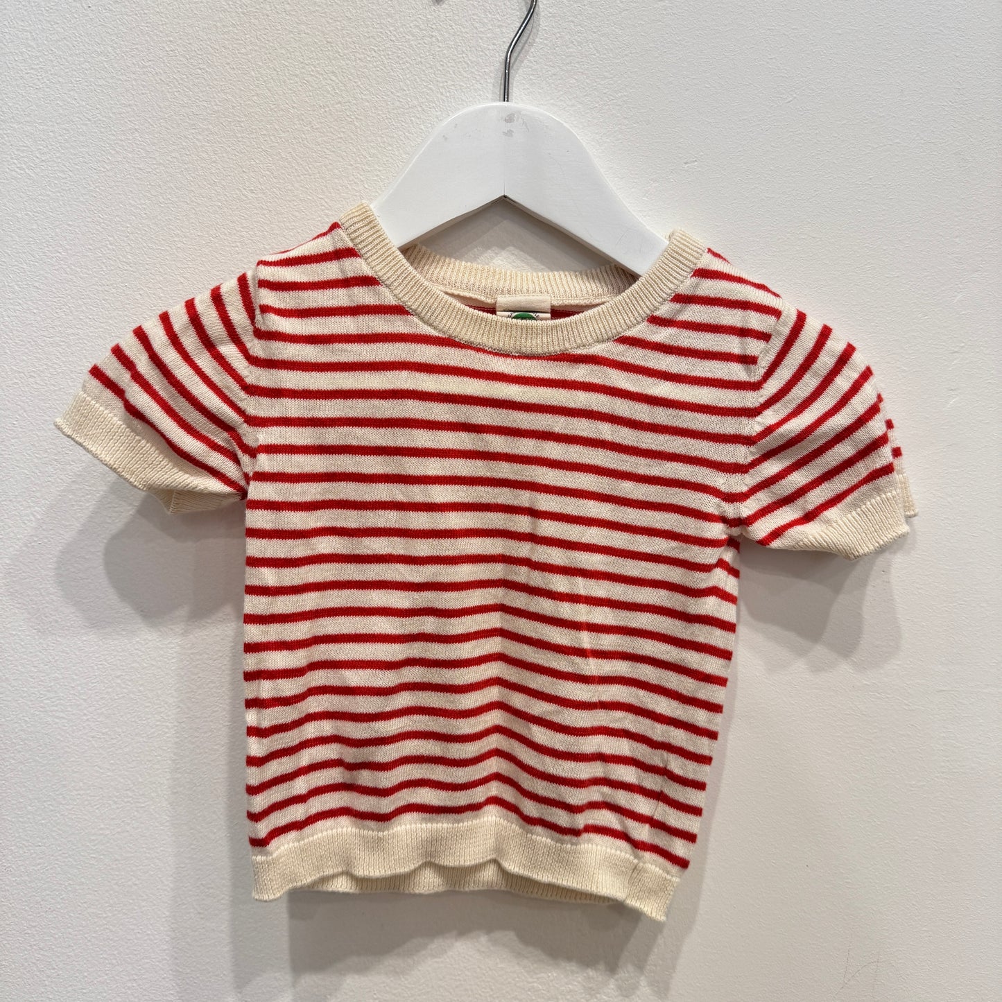 NATURE BABY Red Stripe Knitted Tee, 1y