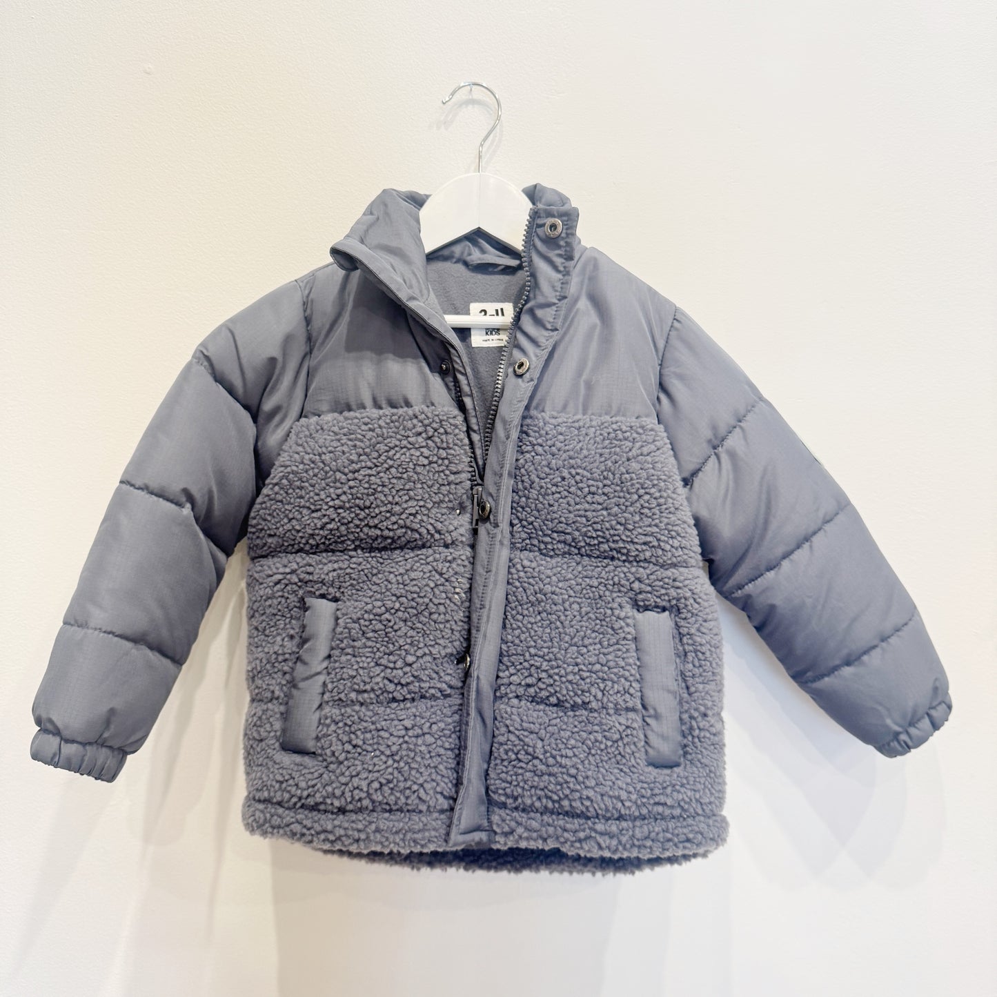 Cotton On Kids Sherpa Puffer Jacket, Size 3-4