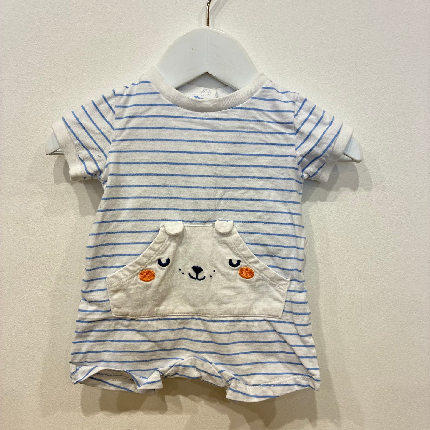 TEX BABY Striped Onesie, 3m