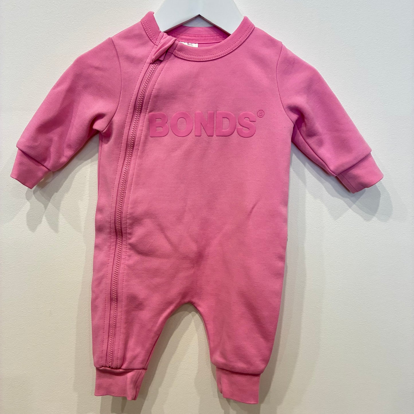 BONDS Pink Zipsuit, 0-3m