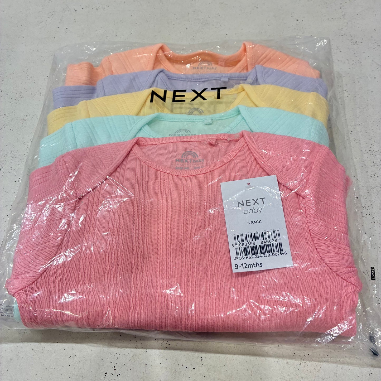 NEXT 5x Bright Onesies 9-12m