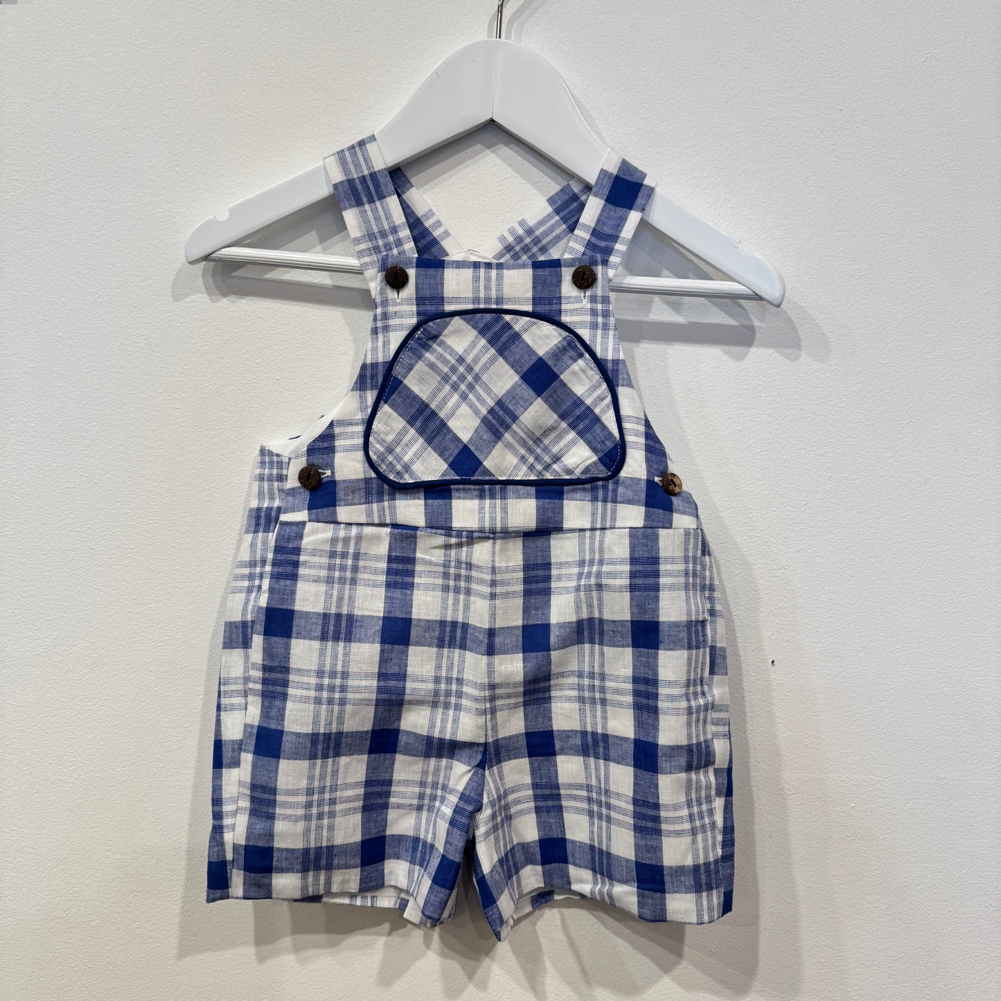 LA COQUETA check overalls, 12m