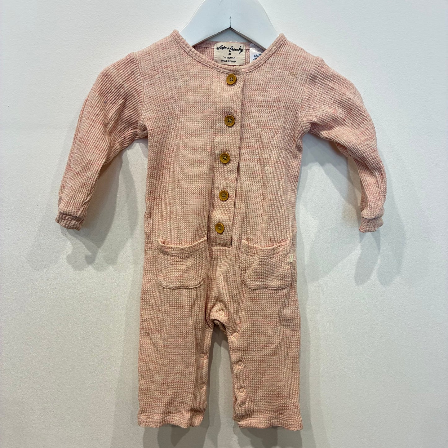 WILSON&FRENCHY Knit Onesie, 3-6m
