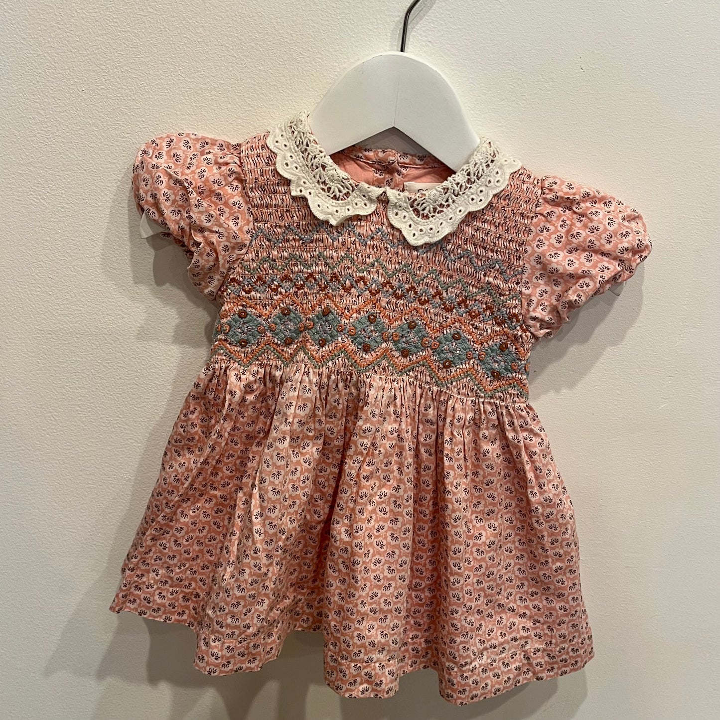 NEXT pink dress, size 6-12m