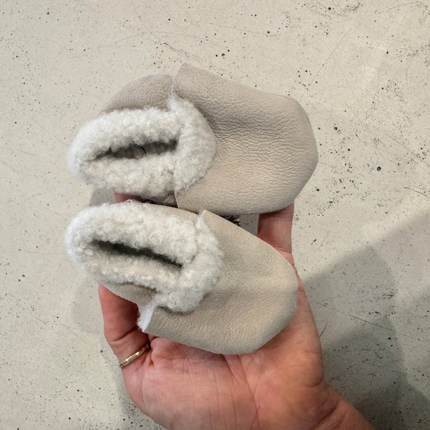 NATURE BABY woolie sock shoes, 9.5cm long