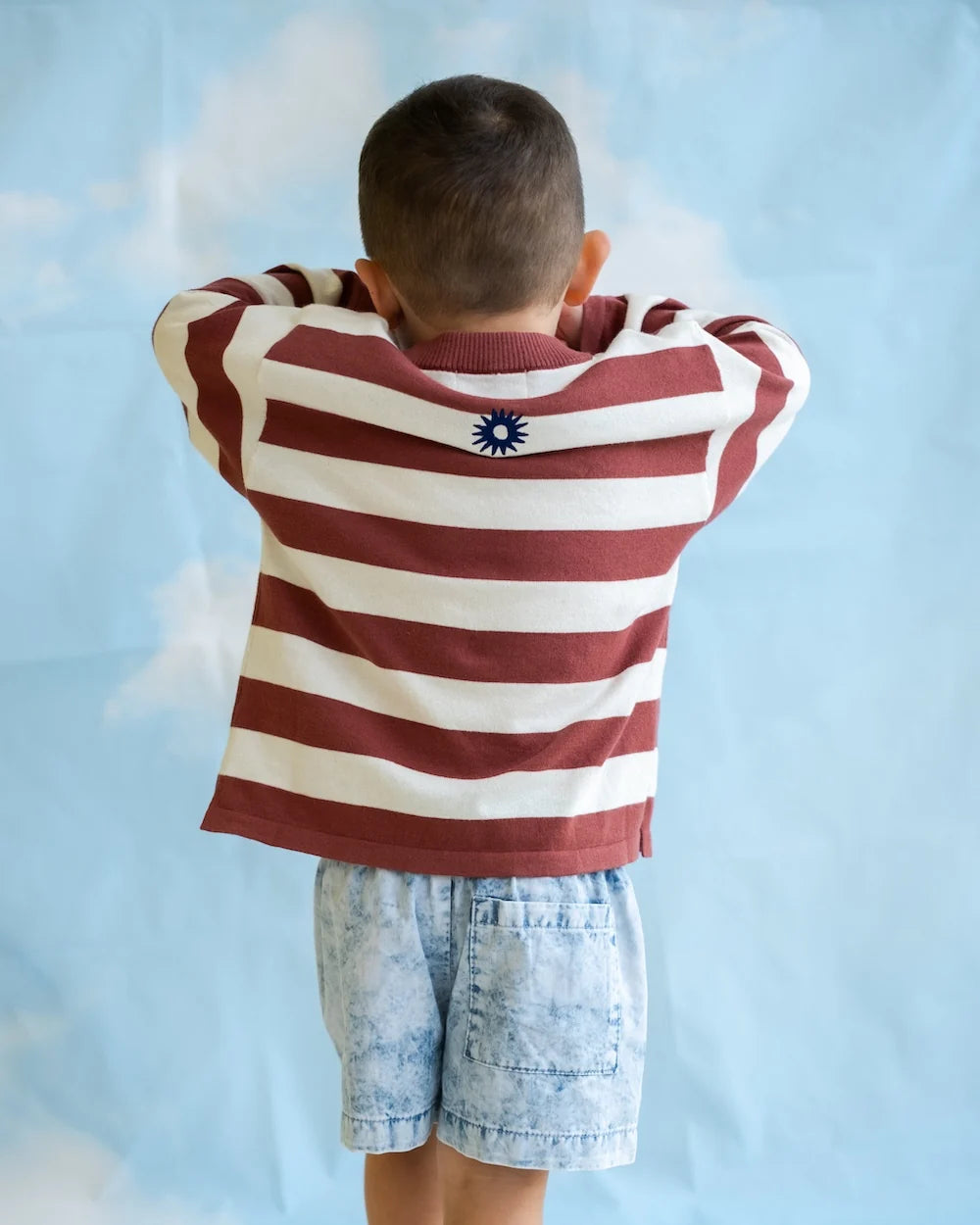Organic Knitted Striped LS Tee