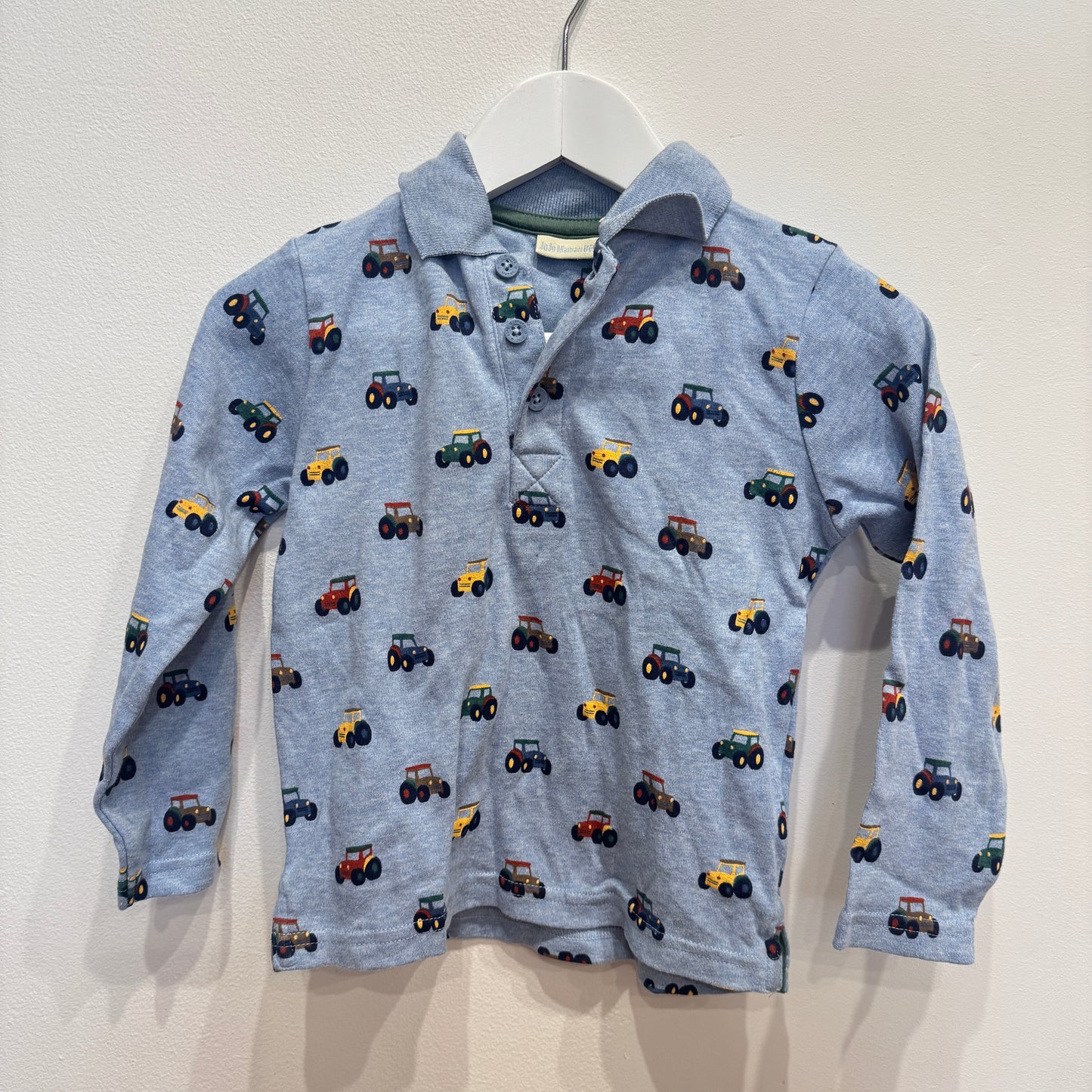 JOJO MAA BEBE Blue tractor LS shirt, 2-3