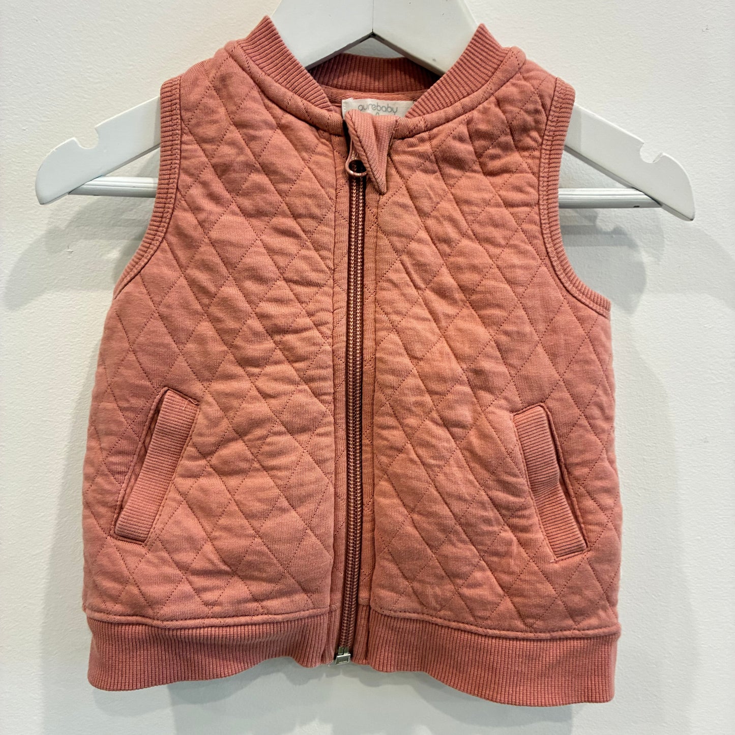 PUREBABY Quilted Vest, 6-12m