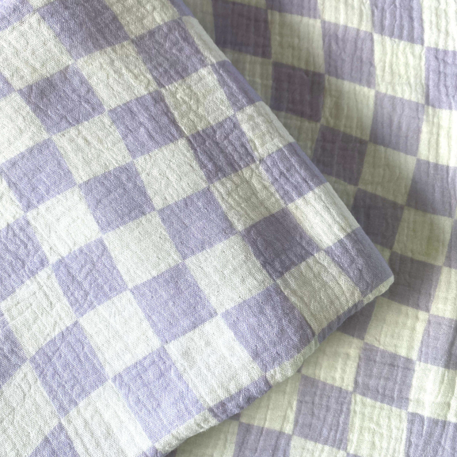 The Check Swaddle, Lilac