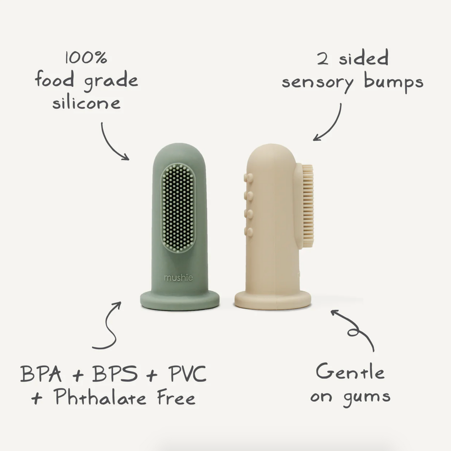 Finger Toothbrush, Cambridge Blue