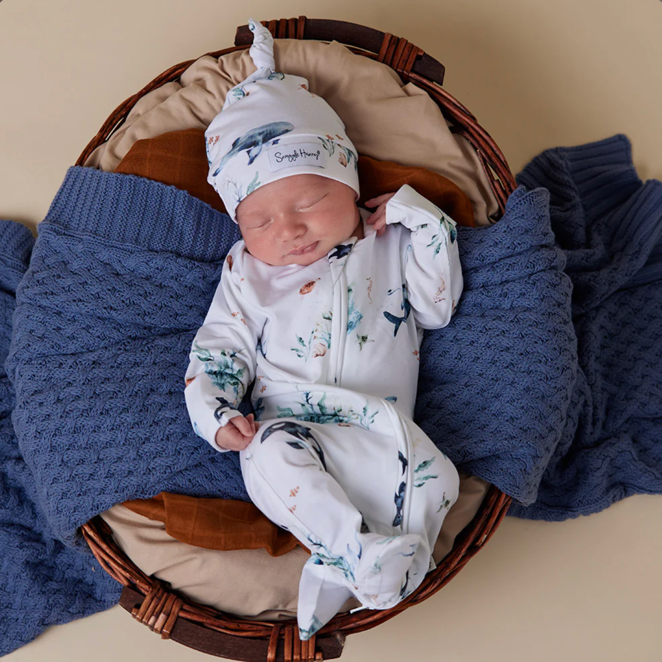 Ocean Organic Snuggle Sleepsuit