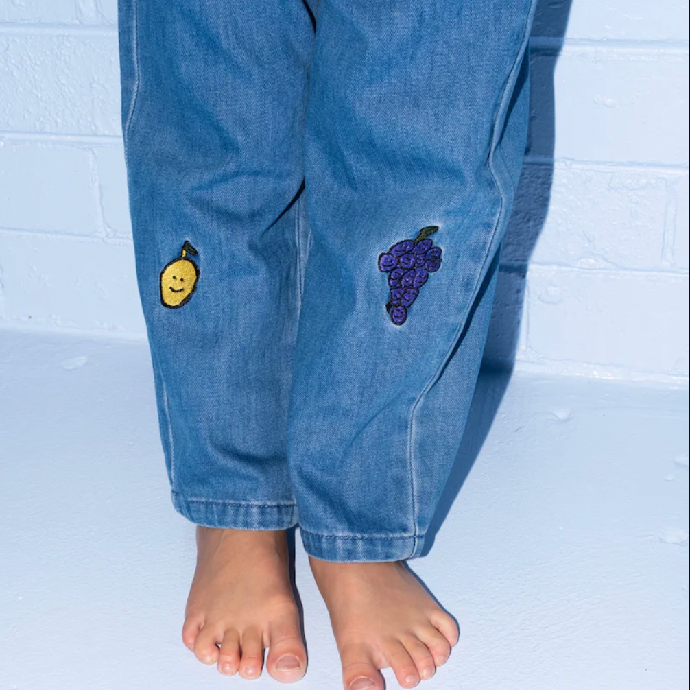 Organic Fruit Salad Denim Pants