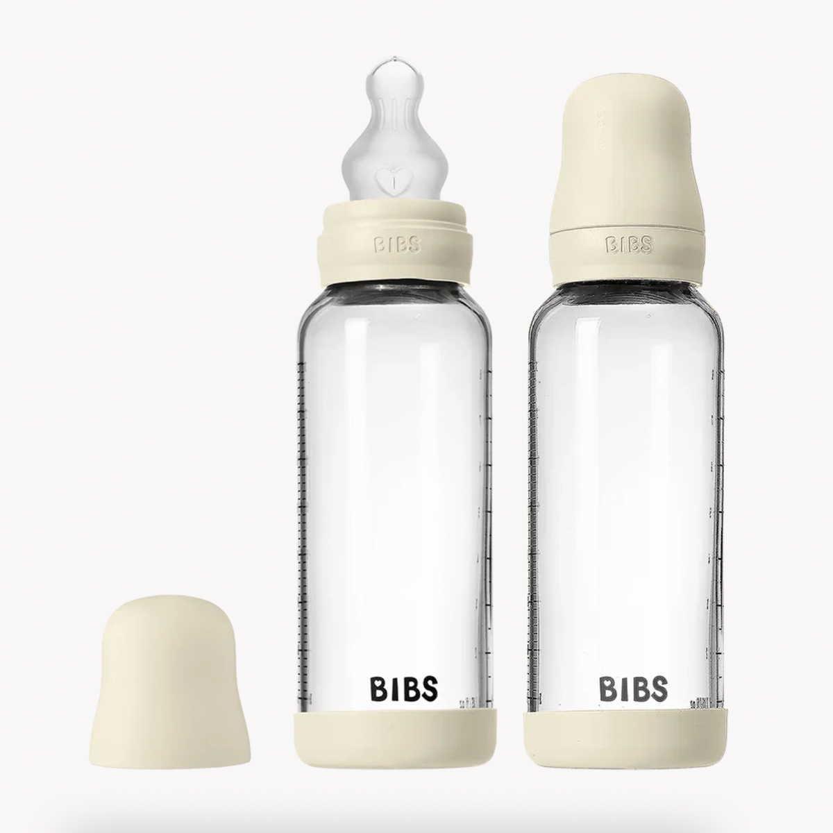 Baby Glass Bottle Set, 2 Pack SILICONE