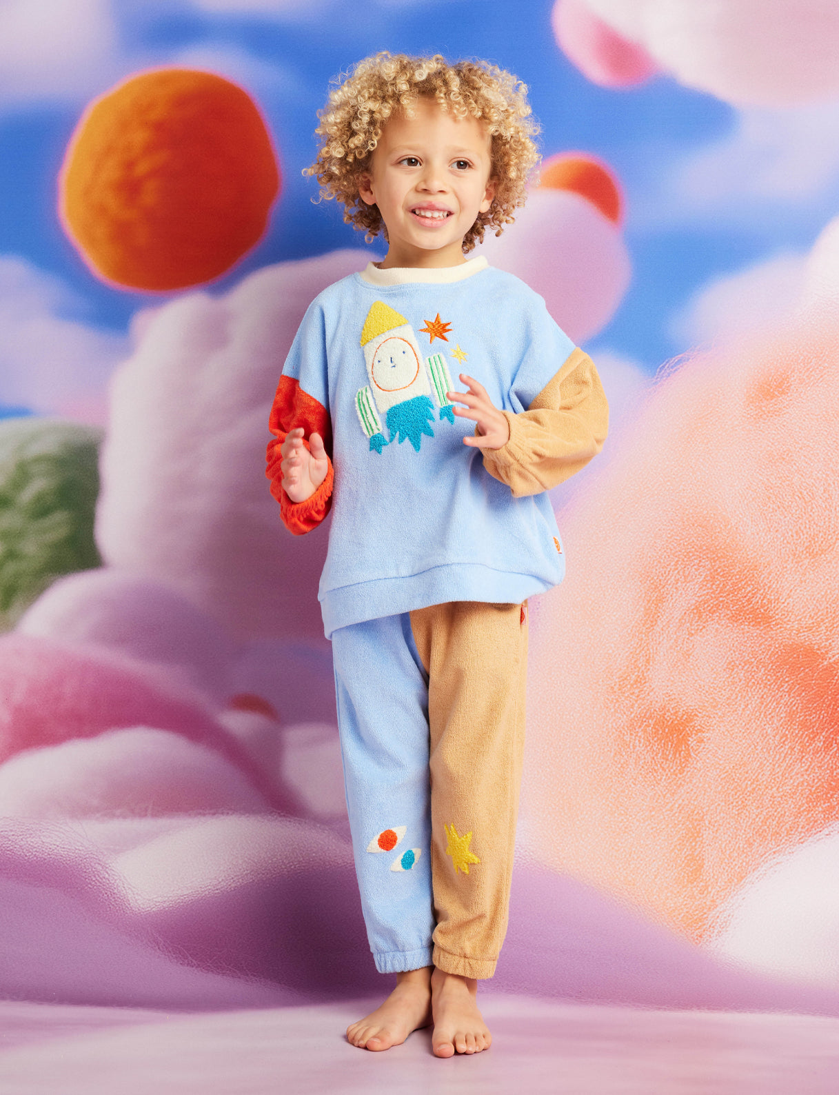 Space Blue Terry Pants