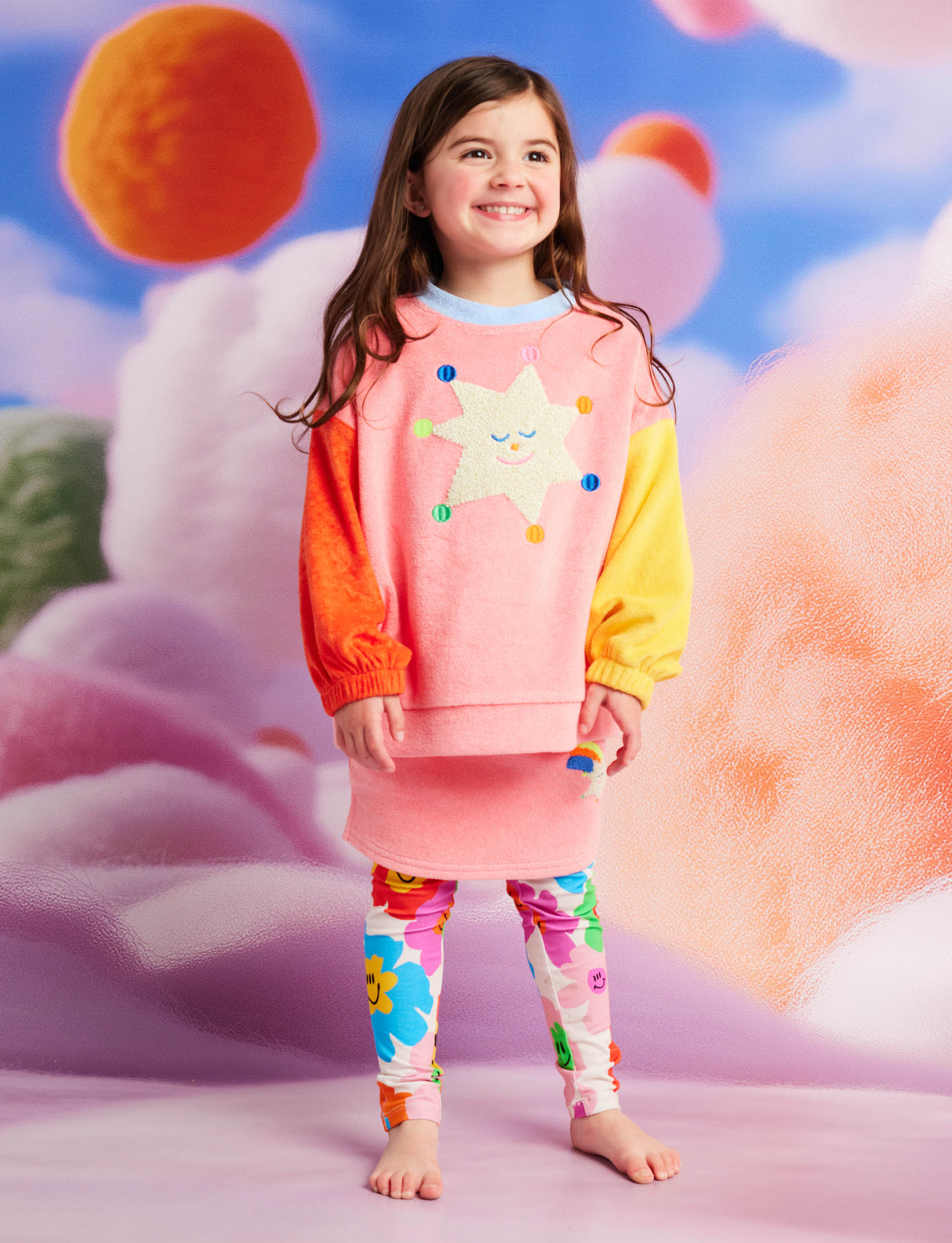 Stars Pink Terry Sweater