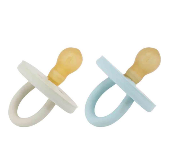 Round Twin Pack Pacifiers- Blues