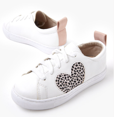 Heart Mini Sneaker, Pink Cheetah